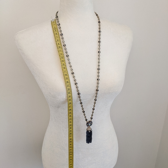 MARCHESA *NWT* Celestial Pendant Beaded Tassel Necklace - Picture 11 of 16